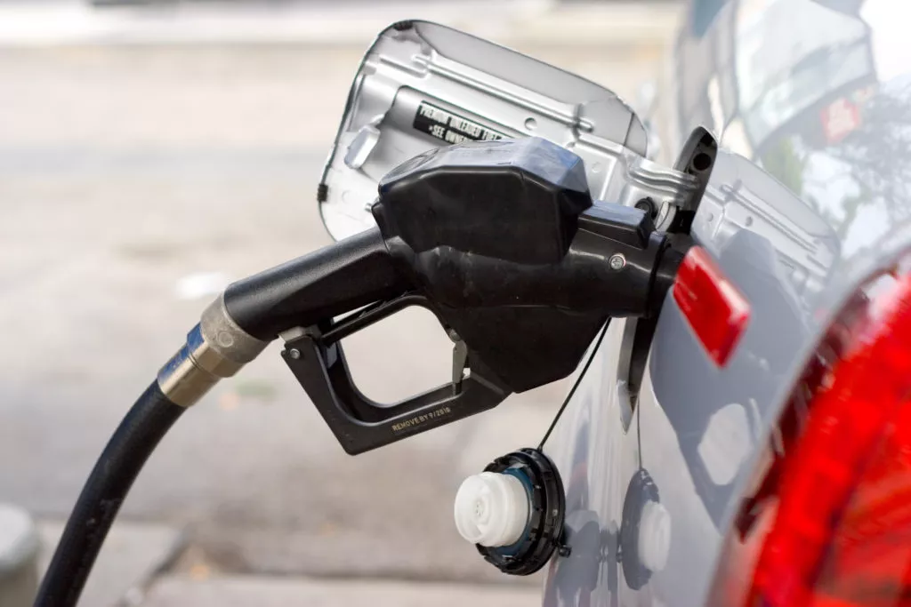 refueling a gas tank