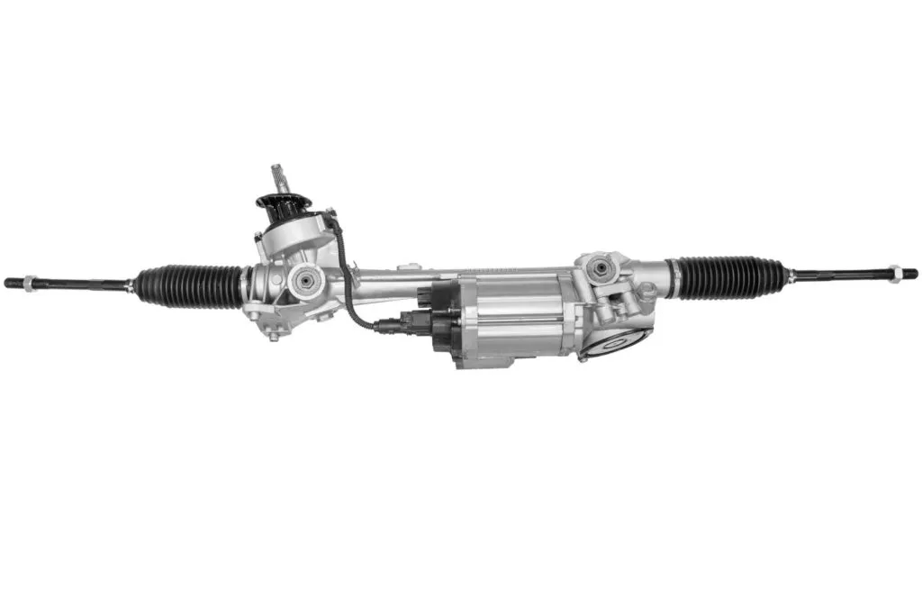 electric steering rack isolated on whited background