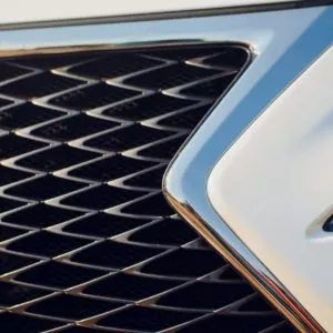 luxury car grille close look