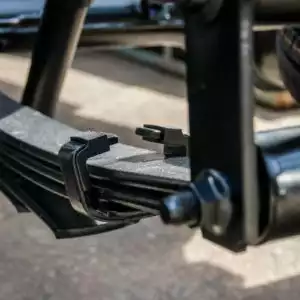 car Leaf spring suspension close look