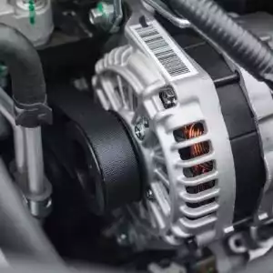 car alternator in focus