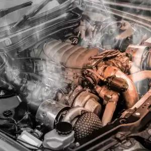 muscle car engine overheated