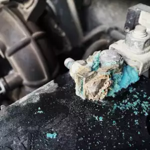 corroded car battery