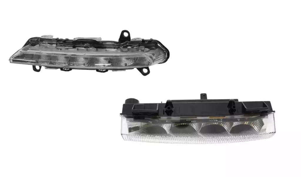 car daytime running lights in white background