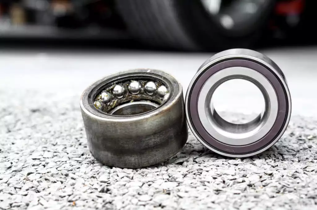 old and new wheel bearings