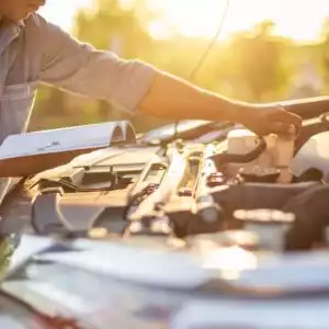 reading car repair manual