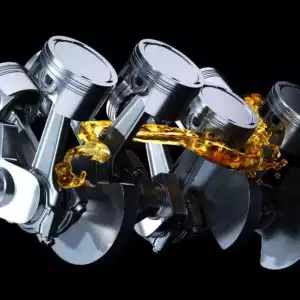 3d illustration of car crankshaft running