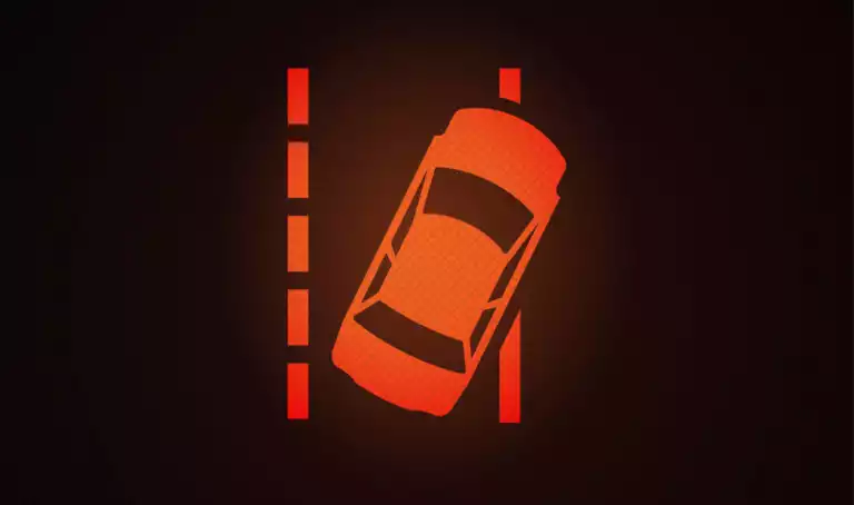 car lane departure warning system light