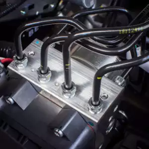 car abs unit module control box with pipes