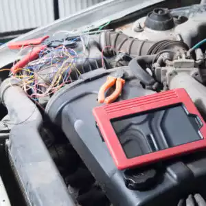 car engine and scan tool