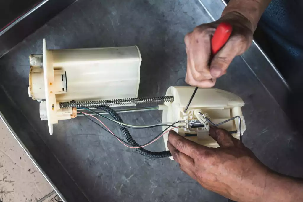 fuel pump being opened