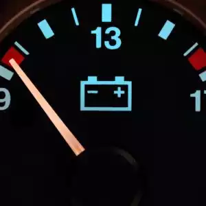 battery gauge in car dashboard