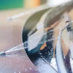 water coming out of a washer pump nozzle