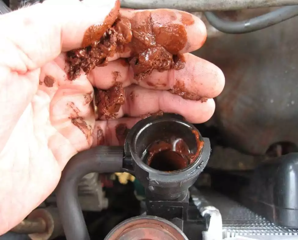 car cooling system is loaded with deposits