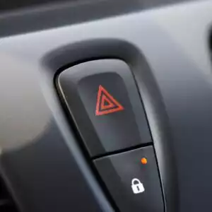 car hazard warning lights button red triangle