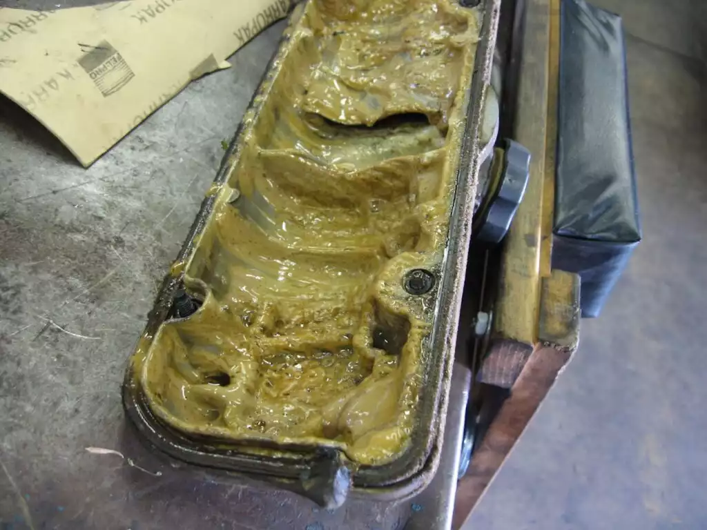 extreme case of water in the oil due to a blown intake gasket