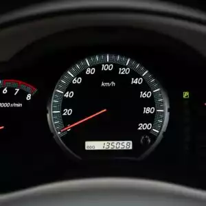 close up shot of a car odometer