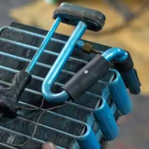 close up shot of an airconditioning evaporator