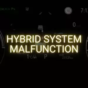 hybrid system malfunction light on
