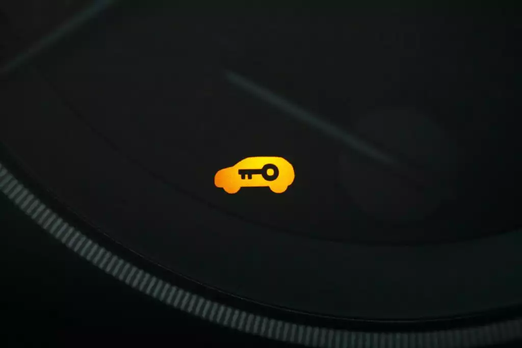 illuminated immobilizer warning light icon