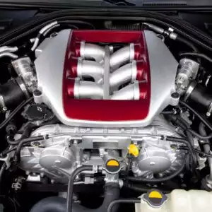 engine of a modern sports car