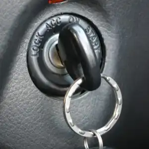 car key in the ignition