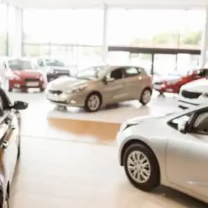 inside a car dealership
