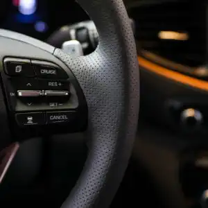 car steering wheel with different controls