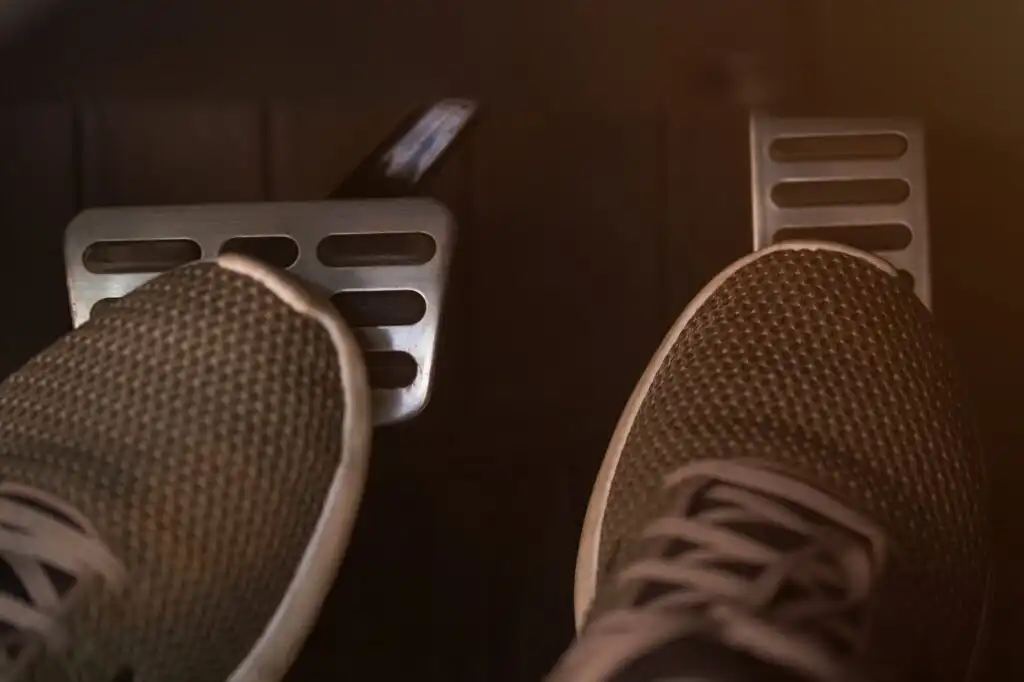 car pedals pressed