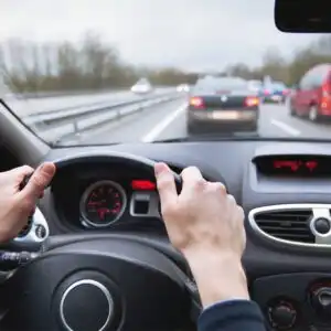 driver driving at safe speed