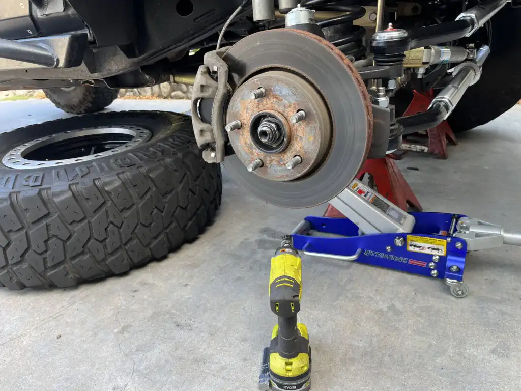 placing the wheels under the vehicle