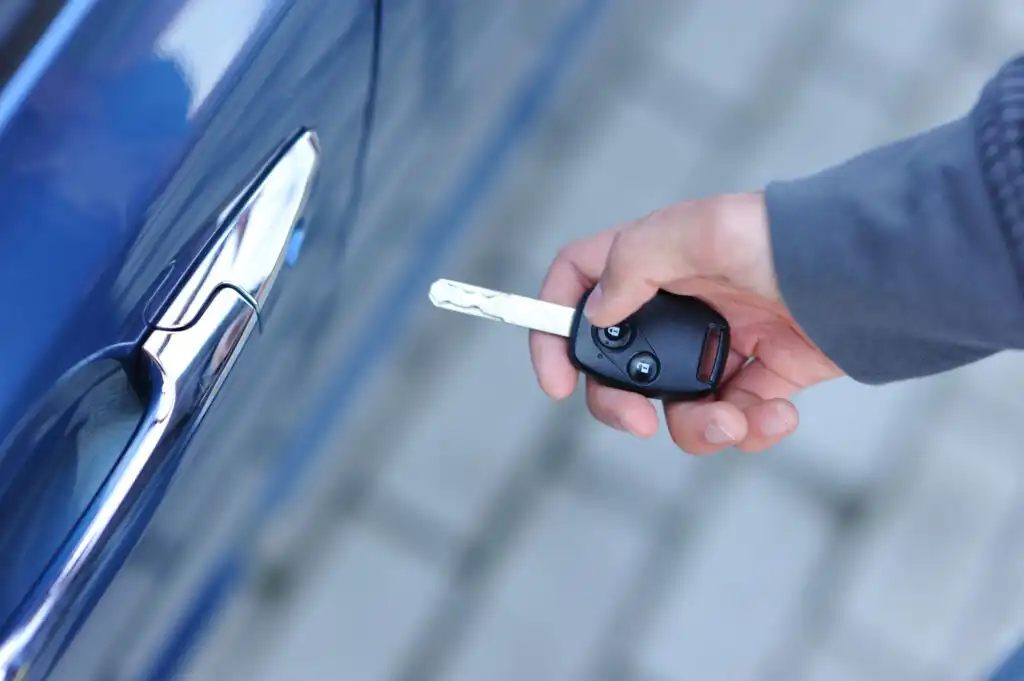 When the key fob’s dead battery dies, the key fob can't broadcast the necessary signal to the central locking system to unlock or lock the doors.