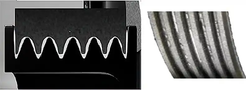 worn out belt will tend to hydroplane when wet and slip