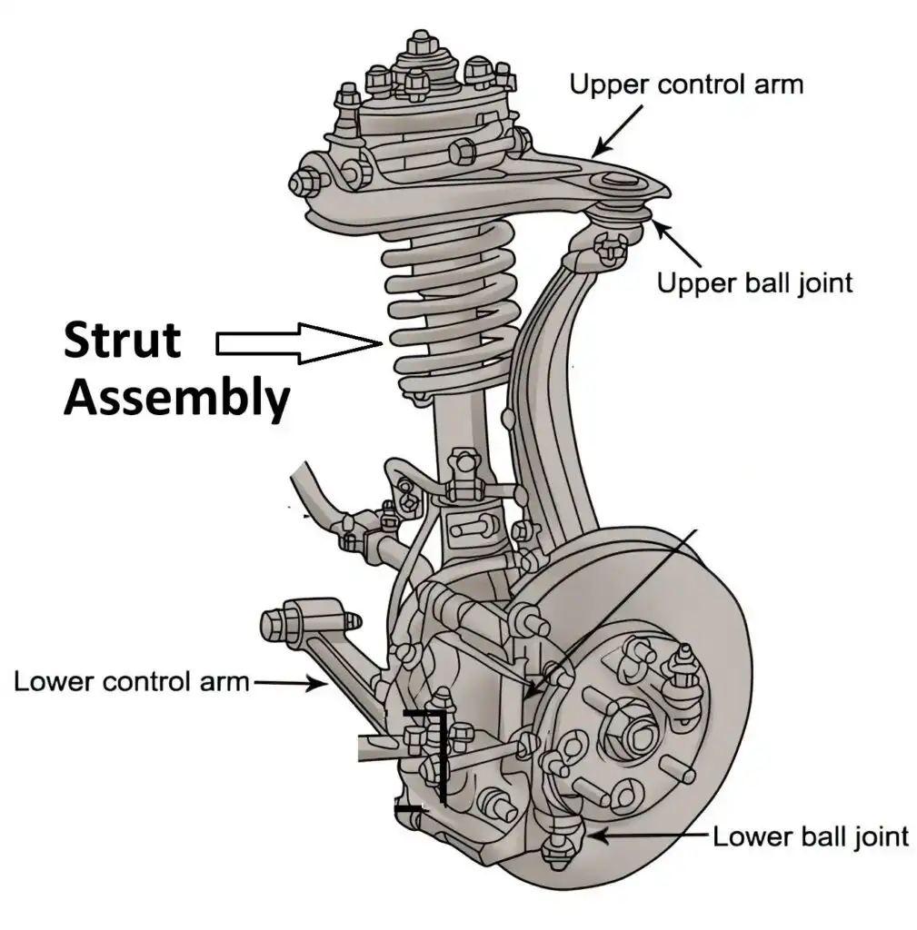 illustration of struts typically used on hondas