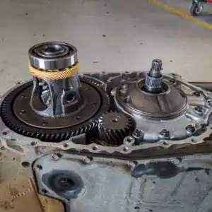 dismantled transaxle gearbox