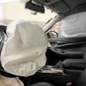 car airbag deploying after accident