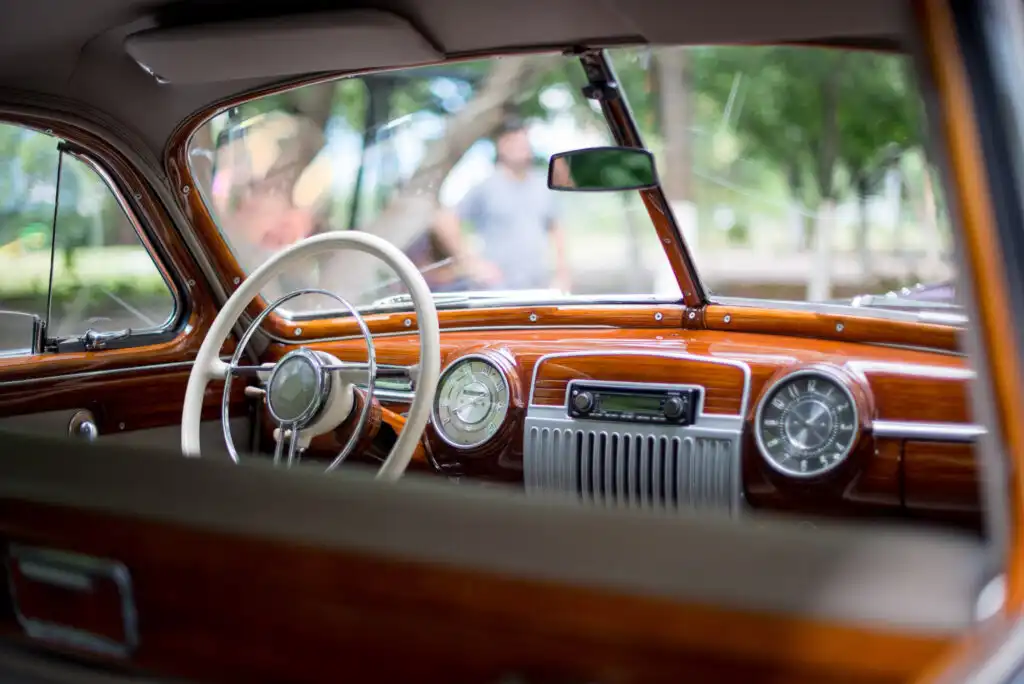 classic car with sound system