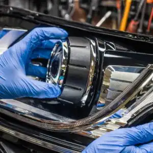 replacing a car headlight