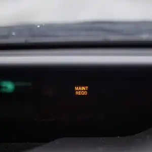 illuminated maint reqd warning