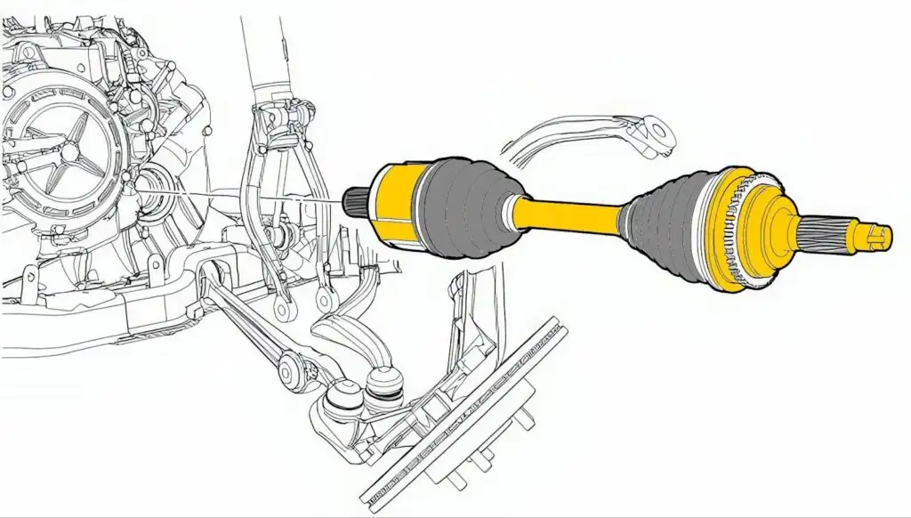 cv axle removal diagram