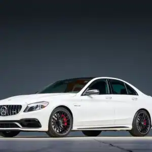 white mercedes benz c class
