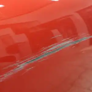 deep scratch on a car