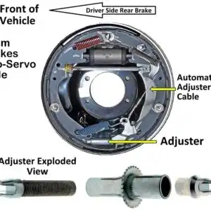 parts of a drum brake assembly diagram