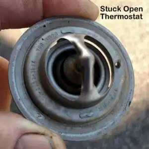 stuck open thermostat