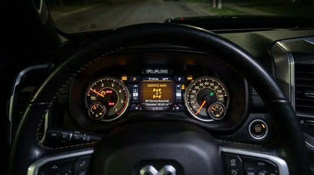 service 4wd warning light