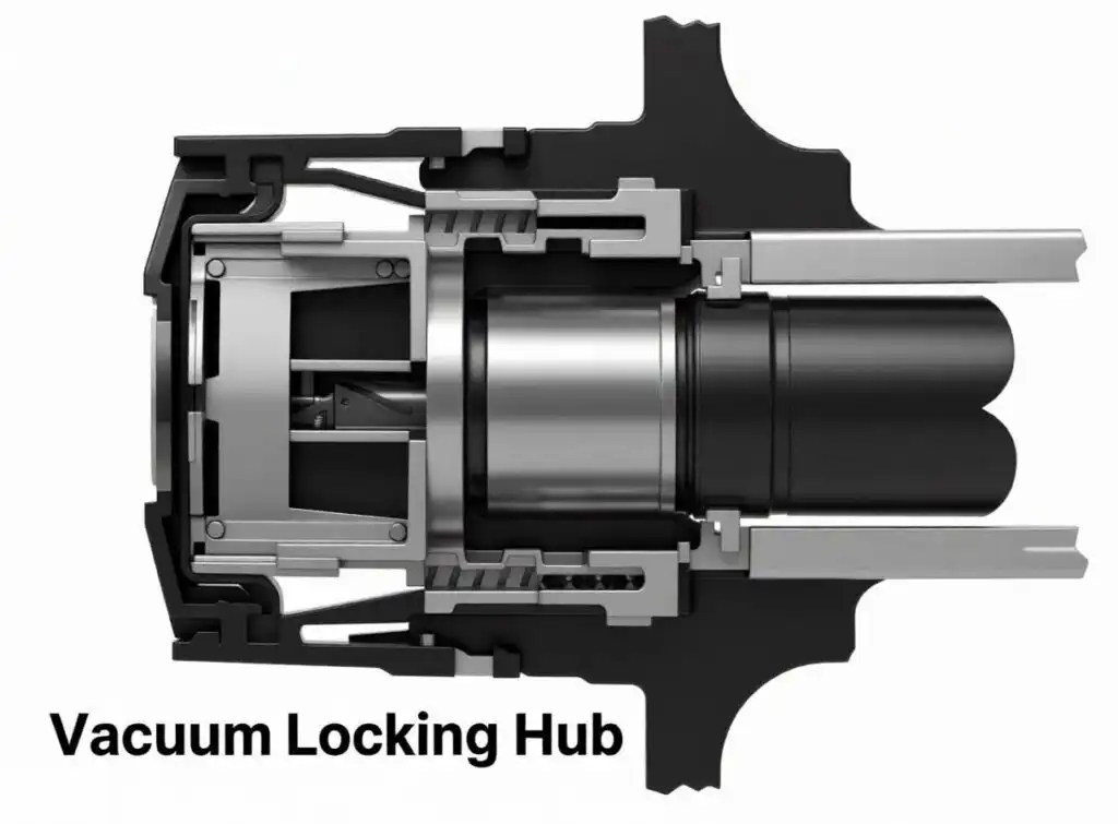 vacuum locking hub