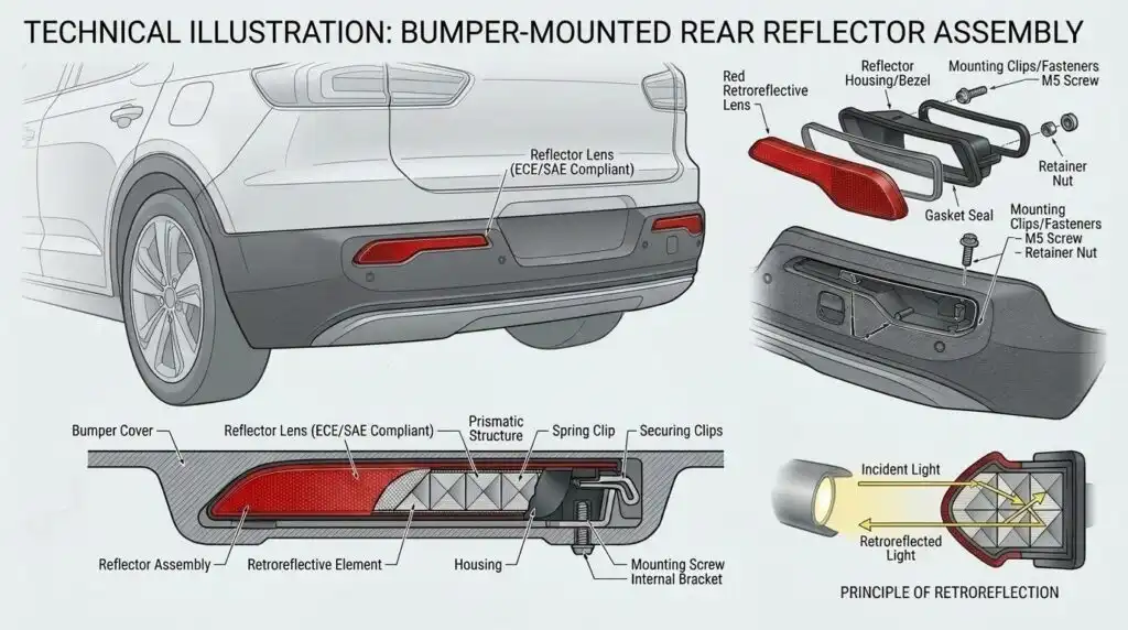 bumper reflector diagram