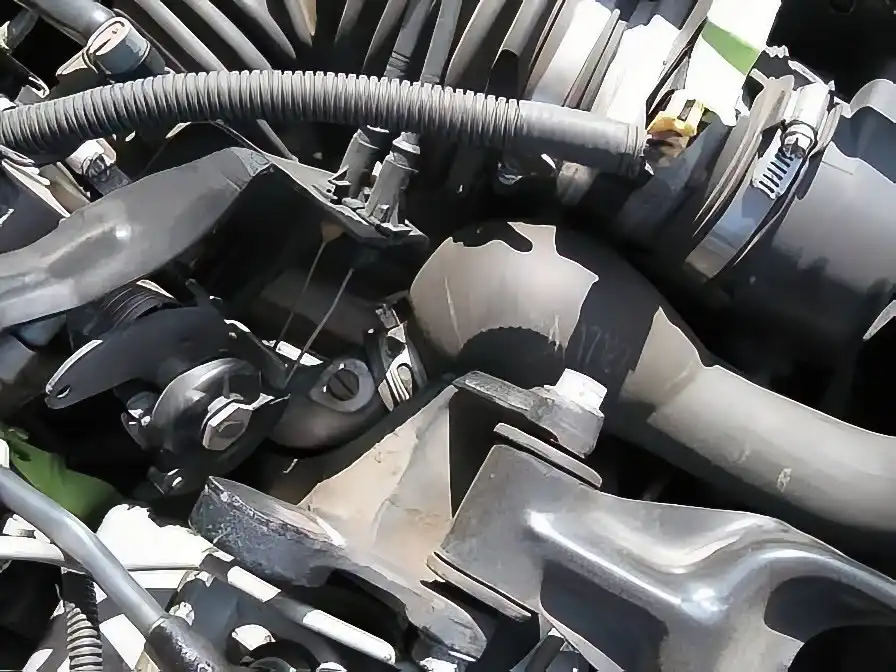 swollen radiator hose under pressure