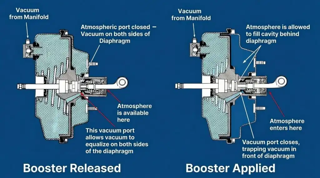 vacuum brake booster diagram