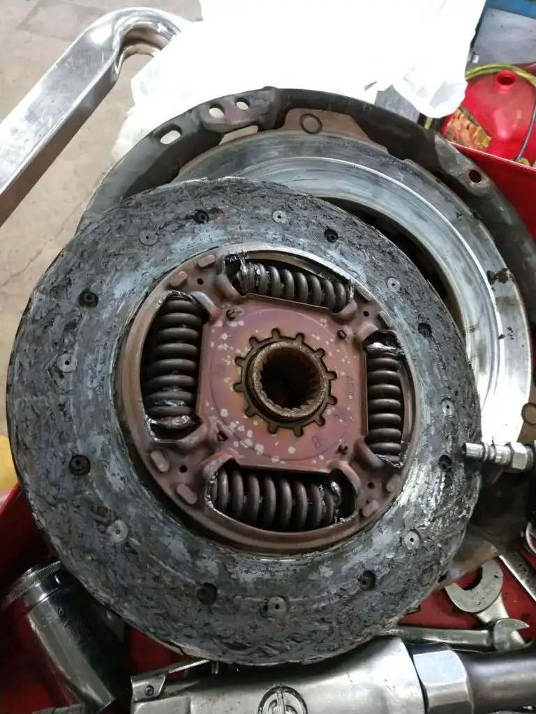 worn clutch disc